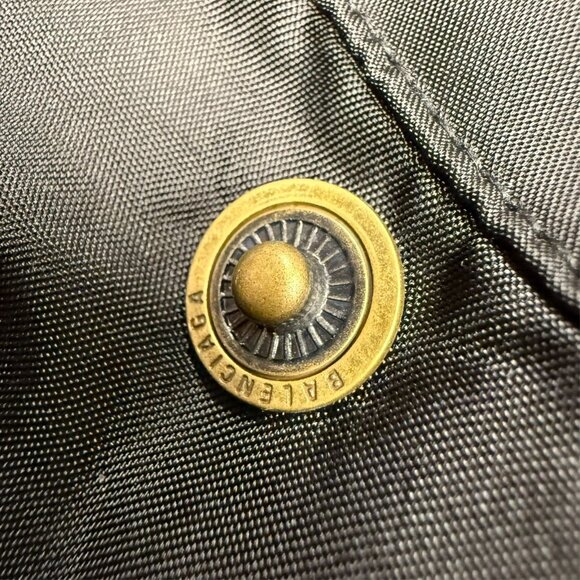 Balenciaga Hooded Bomber Jacket Faux Fur Hood Oversized Zip Blackk Large - Picture 6 of 14